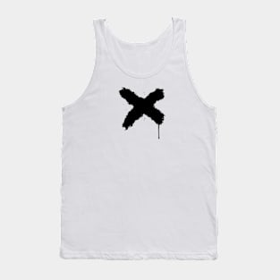 x black paint Tank Top